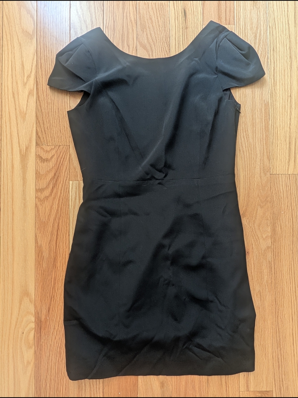 Tibi Black Backless Cap Sleeve Dress